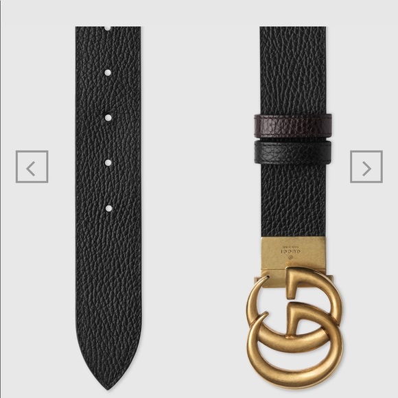 Reversible Gucci belt (black/ dark brown)